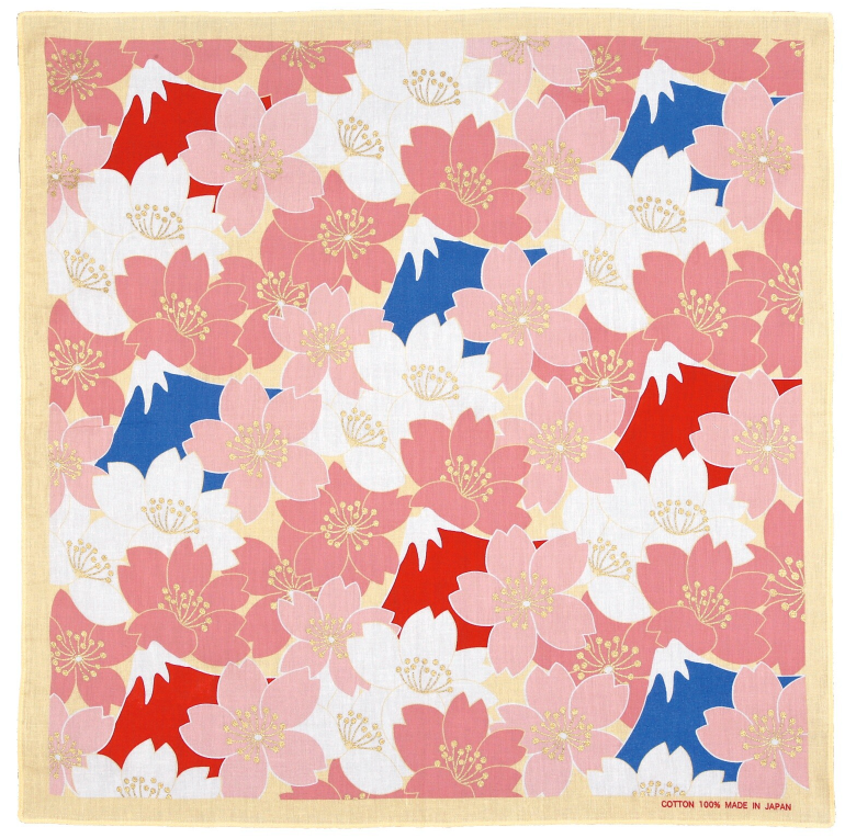 Cotton bandana - Sakura & Mt. Fuji
