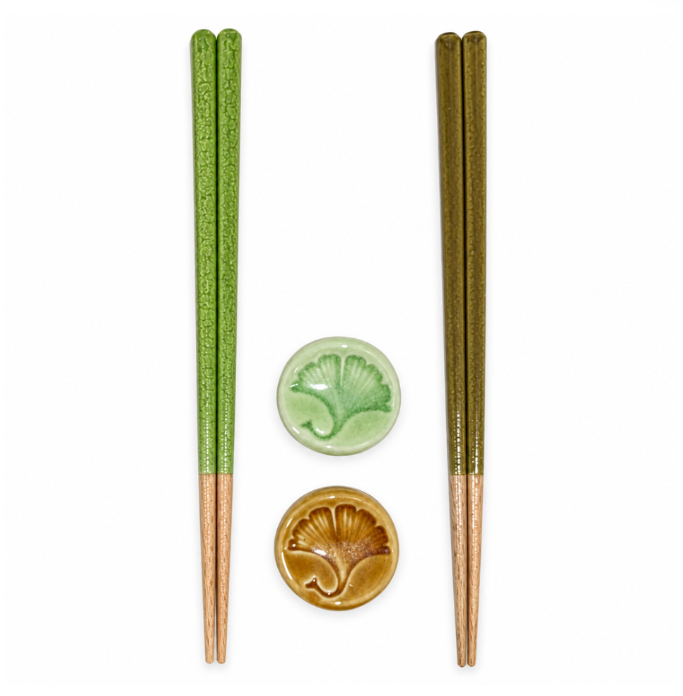 Ginkgo Chopstick Set for 2