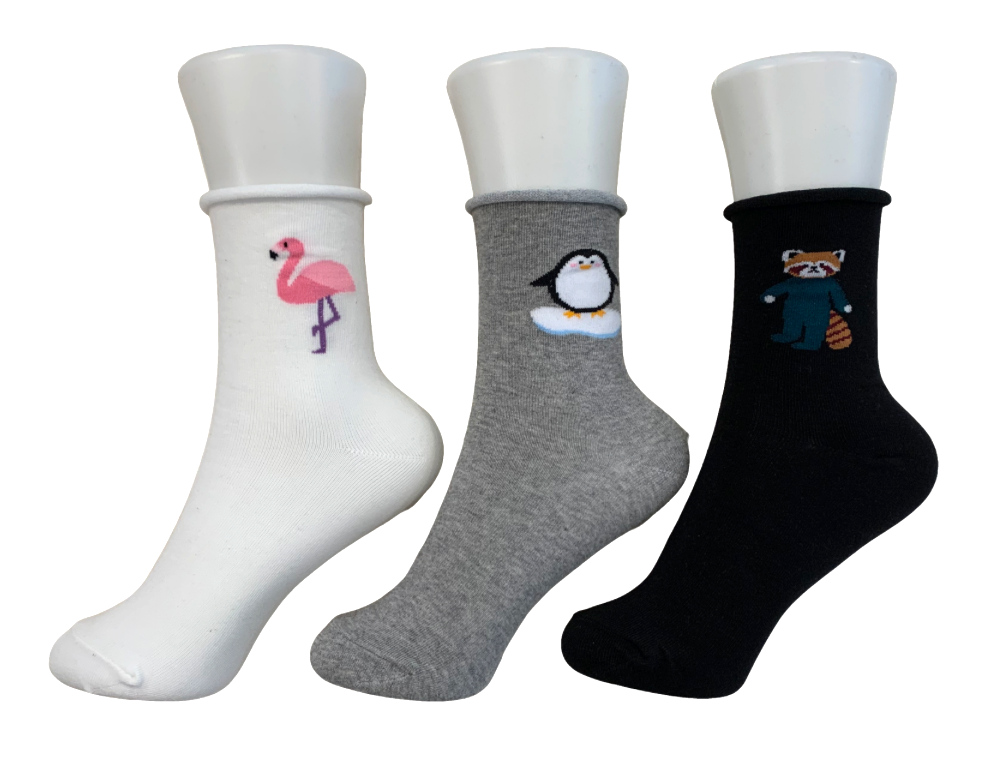 Women's Band-Free Socks - Animal (3 designs)