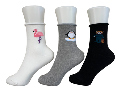 Women's Band-Free Socks - Animal (3 designs)