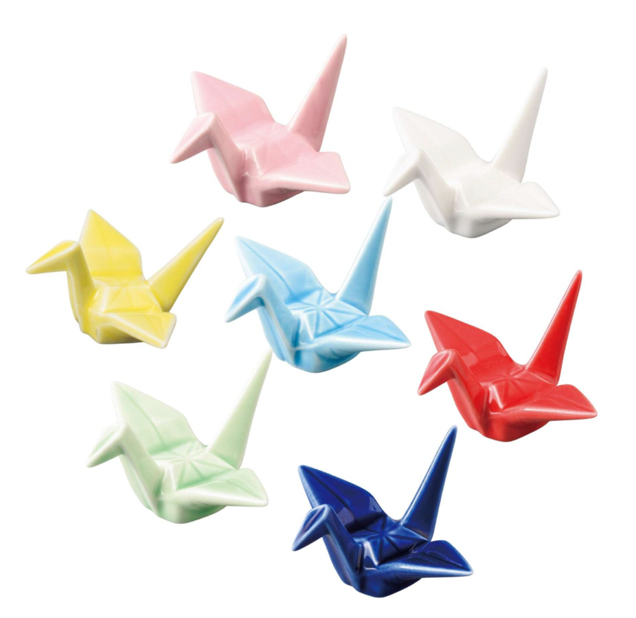 Porcelain Crane Chopstick Rest
