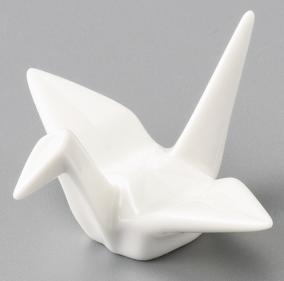 Porcelain Crane Chopstick Rest