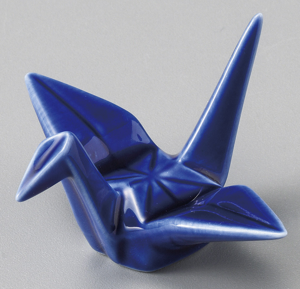 Porcelain Crane Chopstick Rest