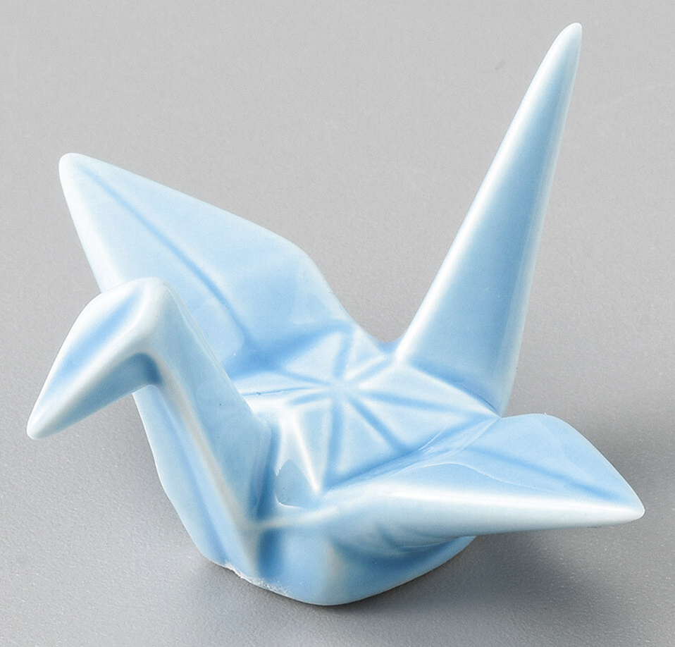 Porcelain Crane Chopstick Rest