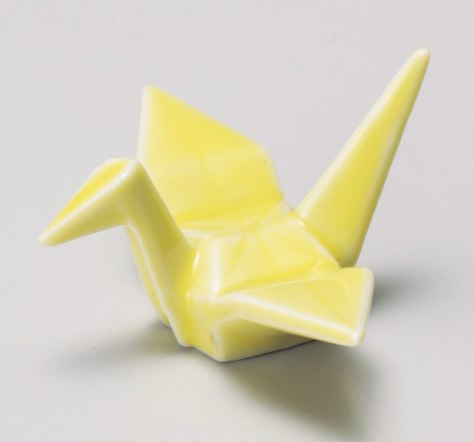 Porcelain Crane Chopstick Rest
