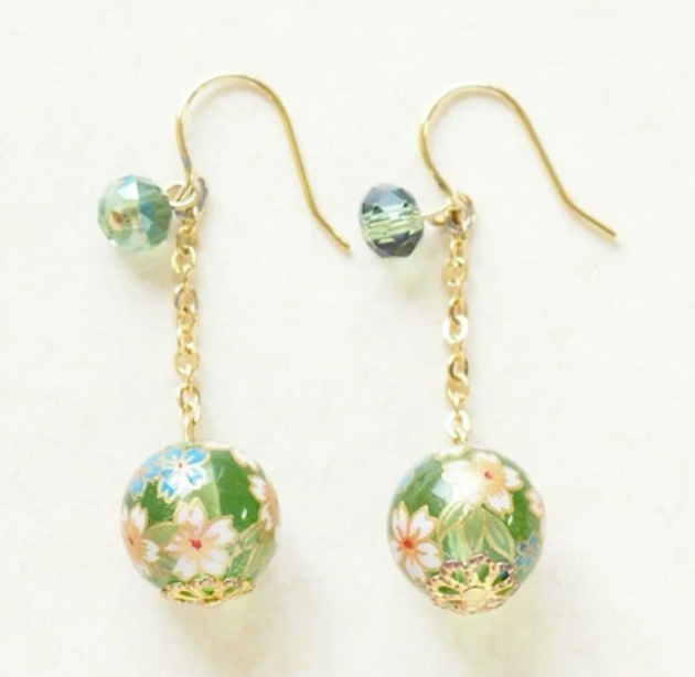 Cherry blossom bead earrings (4 colors)