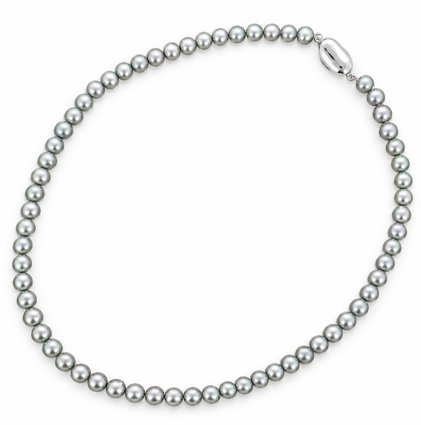 Akoya Black Pearl Necklace, 6.0–6.5 mm, with PSL & EPC Certificates [SPECIAL ORDER | Estimated Pickup: 4+ Weeks]