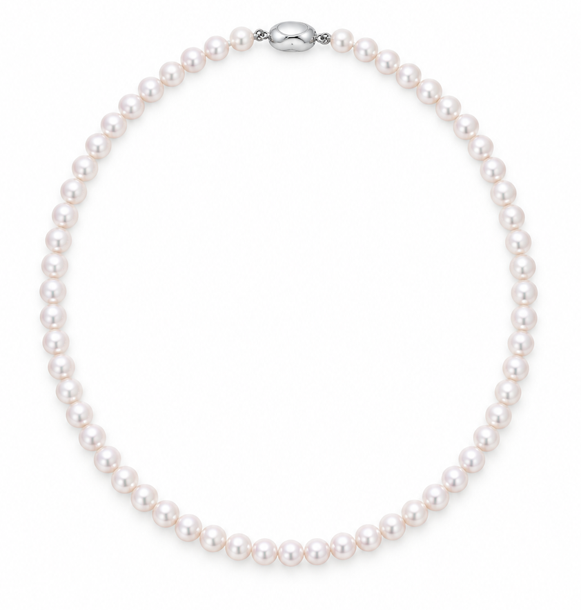 Akoya Pearl Necklace, 8.0–8.5 mm, with PSL & NGG Certificates [READY FOR PICKUP]