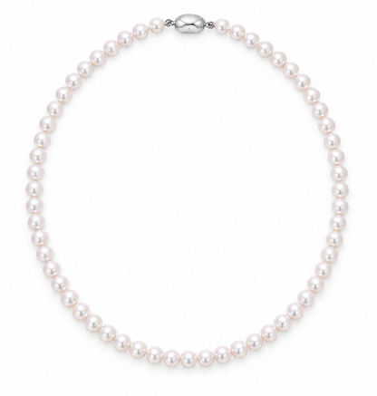 Akoya Pearl Necklace, 8.0–8.5 mm, with PSL & NGG Certificates [READY FOR PICKUP]