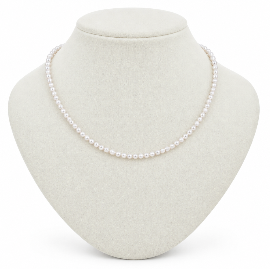 Akoya Pearl Necklace, 4–4.5 mm, with PSL & EPC Certificates [SPECIAL ORDER | Estimated Pickup: 4+ Weeks]