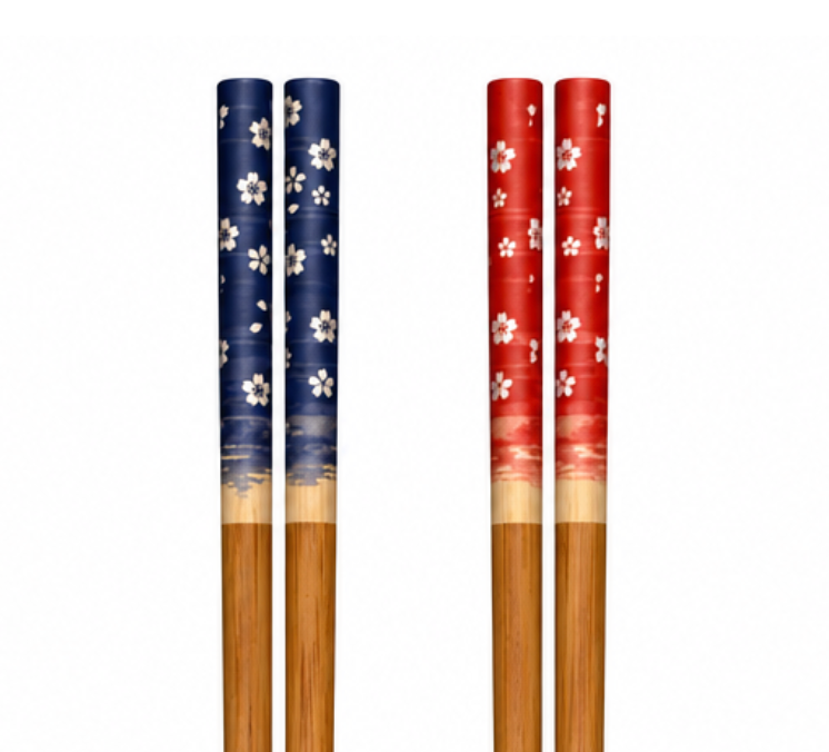 Sakura Blossom Bamboo Chopstick Set for 2